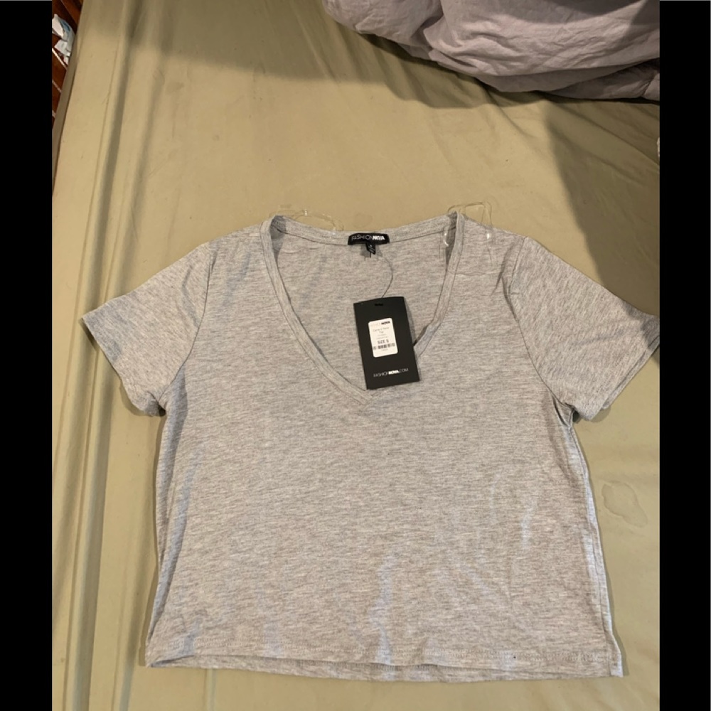 fashion nova carrie v neck top